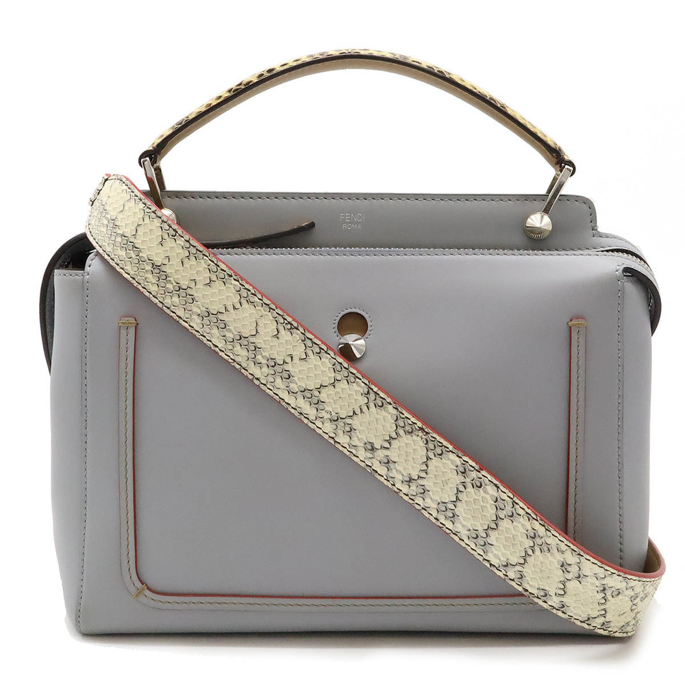 Fendi Bag Com Blue Pouch Python Shoulder Leather - image 2